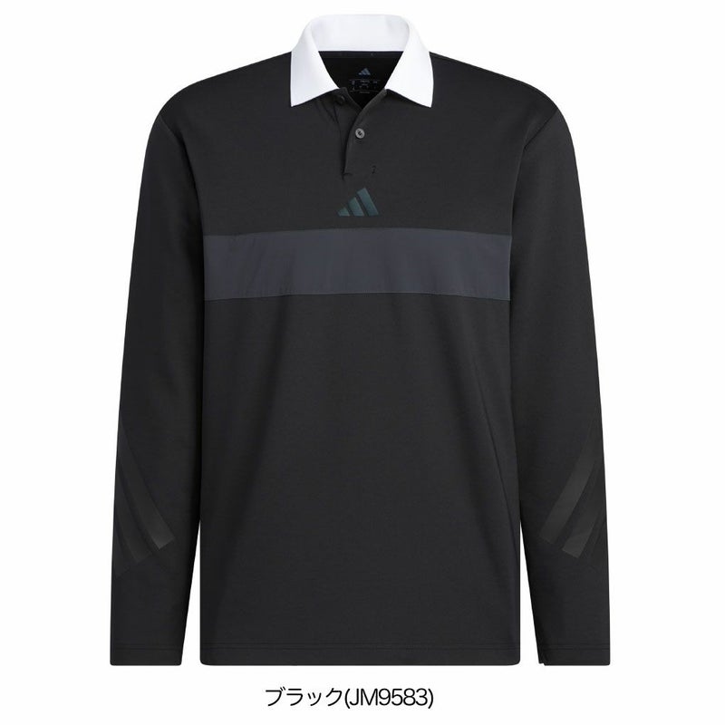 アディダスビヨンドザコースカラーブロック長袖ポロシャツJUW95メンズゴルフウェアゴルフ2025秋冬モデルadidas日本正規品