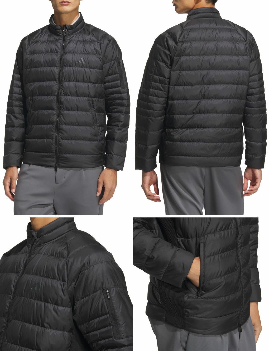 アディダスアームポケット付きフルジップダウンジャケットJVU96メンズゴルフウェアゴルフ2025秋冬モデルadidas日本正規品