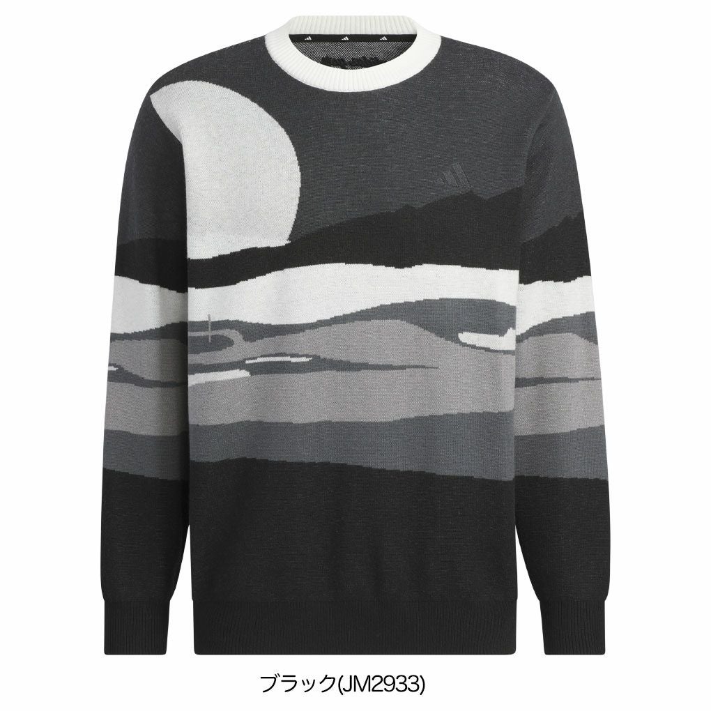 アディダスグラフィッククルーネックセーターJVU98メンズゴルフウェアゴルフ2025秋冬モデルadidas日本正規品