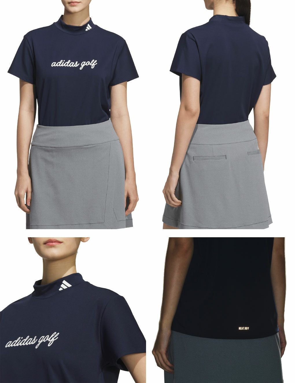 アディダスHEAT.RDYストレッチ半袖モックシャツJWJ93レディースゴルフウェアゴルフ2025春夏モデルadidas日本正規品