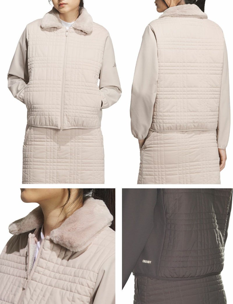 アディダスCOLD.RDYデタッチャブルカラーキルトジャケットJWK08レディースゴルフウェアゴルフ2025春夏モデルadidas日本正規品