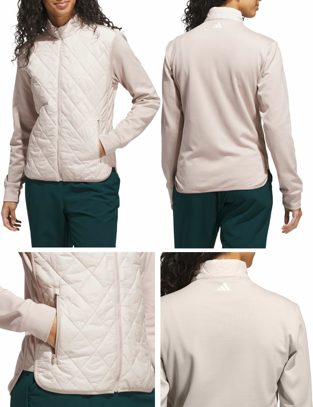 アディダス保温キルトコンビネーションフルジップジャケットKTB56レディースゴルフウェアゴルフ2025春夏モデルadidas日本正規品