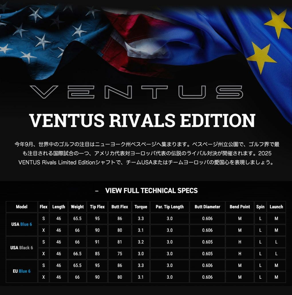 スリーブ装着 フジクラ 2025 VENTUS RIVALS EDITION 数量限定モデル