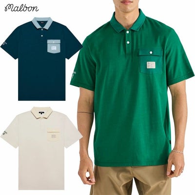 マルボンMalbonGolf半袖シャツJOVISSOLIDPOLOM-9166メンズ2025年モデル