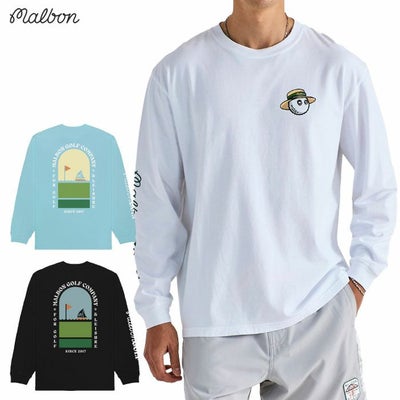 マルボンMalbonGolf長袖シャツMARINATEEM-9270メンズ2025年モデル