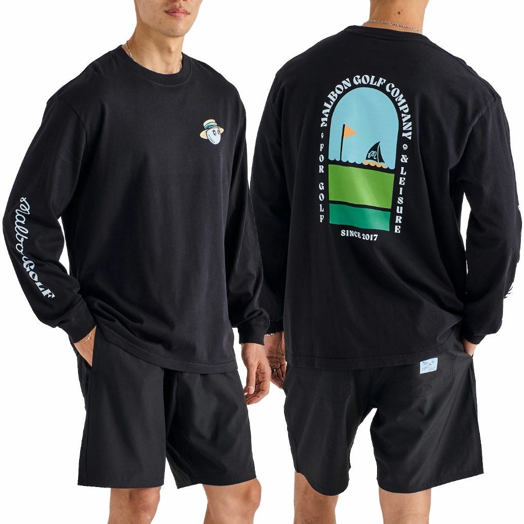 マルボンMalbonGolf長袖シャツMARINATEEM-9270メンズ2025年モデル