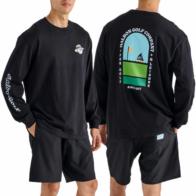 マルボンMalbonGolf長袖シャツMARINATEEM-9270メンズ2025年モデル