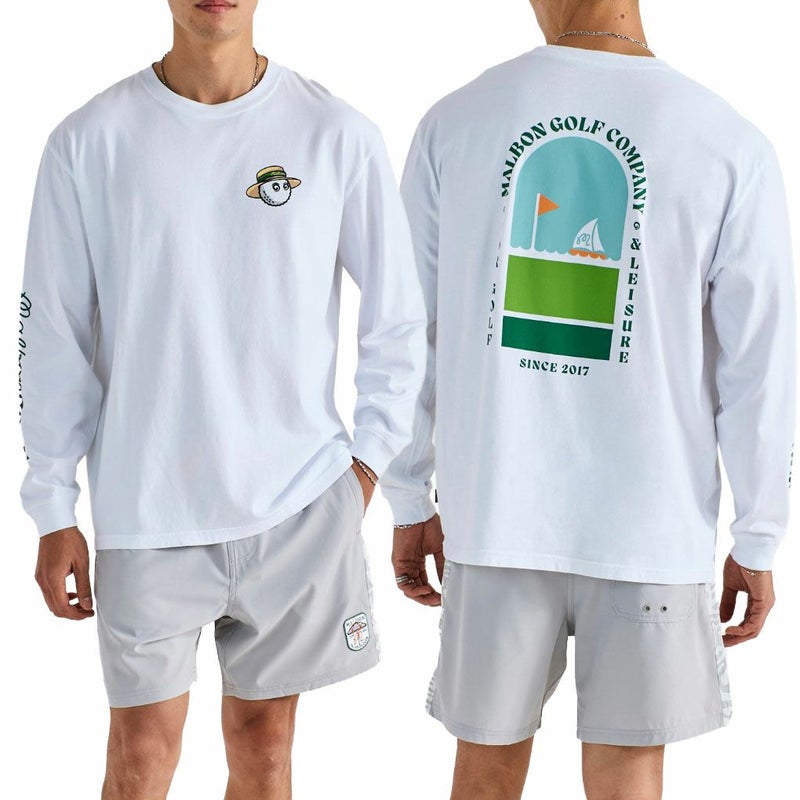 マルボンMalbonGolf長袖シャツMARINATEEM-9270メンズ2025年モデル