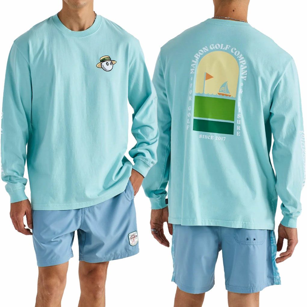 マルボンMalbonGolf長袖シャツMARINATEEM-9270メンズ2025年モデル