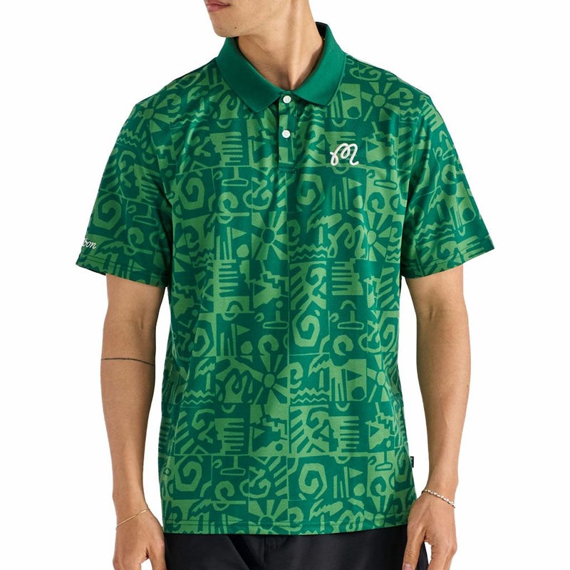 マルボンMalbonGolf半袖シャツMEZZOPERFORMANCEPIQUEPRINTEDPOLOM-9165メンズ2025年モデル