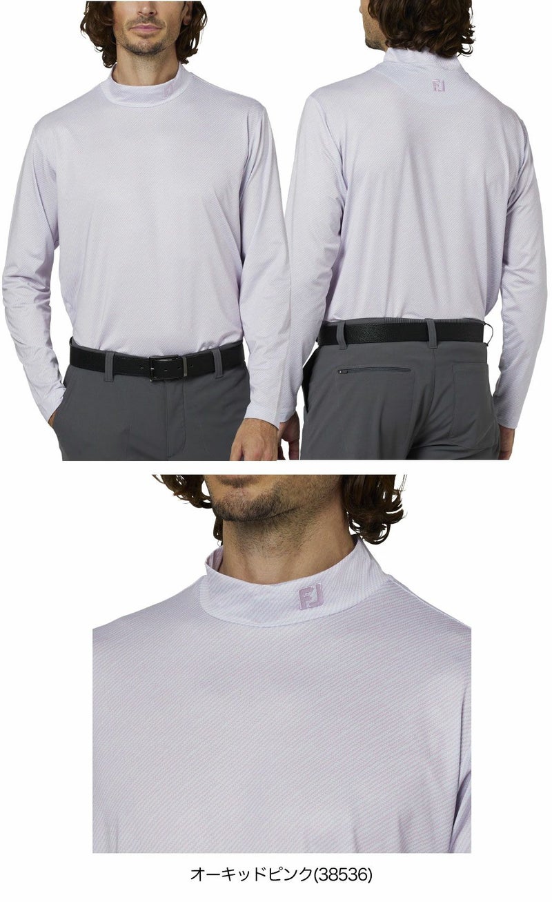 フットジョイウェーブラインプリントモックネック長袖シャツFJ-F25-S13メンズゴルフウェアFOOTJOY2025秋冬モデル日本正規品
