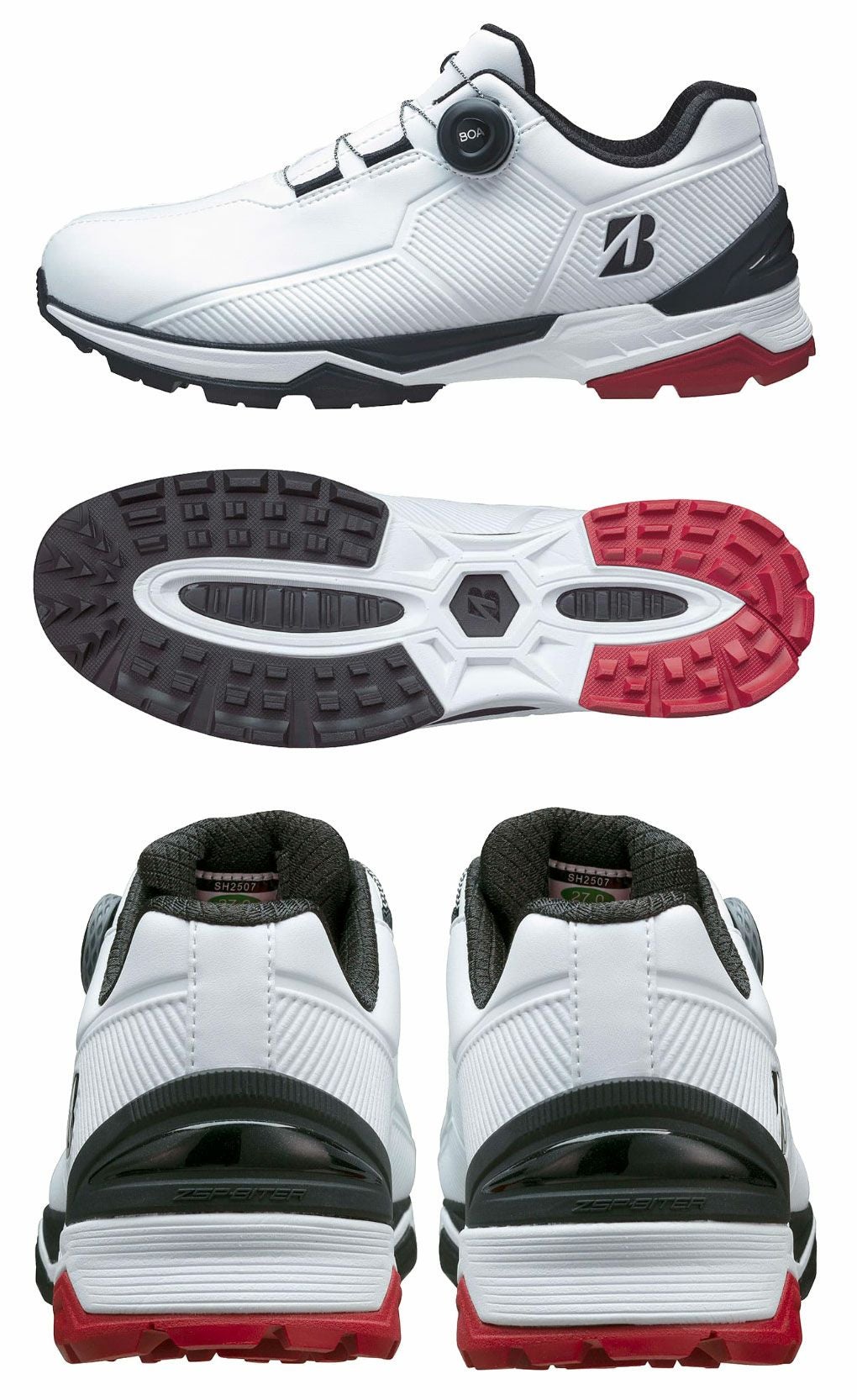 BSブリヂストンゴルフスパイクレスシューズSH2507ゼロ・スパイクバイターワイド4E幅広メンズBRIDGESTONEGOLF日本正規品