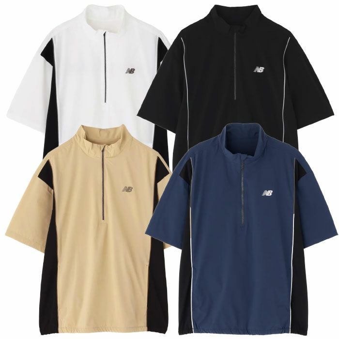 ニューバランスストレッチ撥水ハーフスリーブスタンドジップブルゾン012-5221002メンズゴルフウェアnewbalance2025秋冬モデル日本正規品