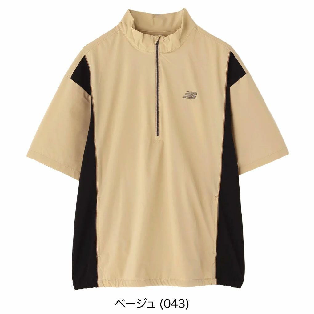ニューバランスストレッチ撥水ハーフスリーブスタンドジップブルゾン012-5221002メンズゴルフウェアnewbalance2025秋冬モデル日本正規品