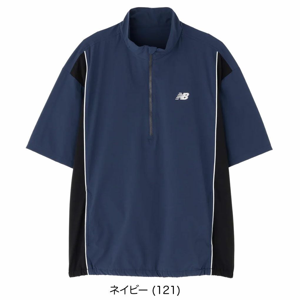 ニューバランスストレッチ撥水ハーフスリーブスタンドジップブルゾン012-5221002メンズゴルフウェアnewbalance2025秋冬モデル日本正規品