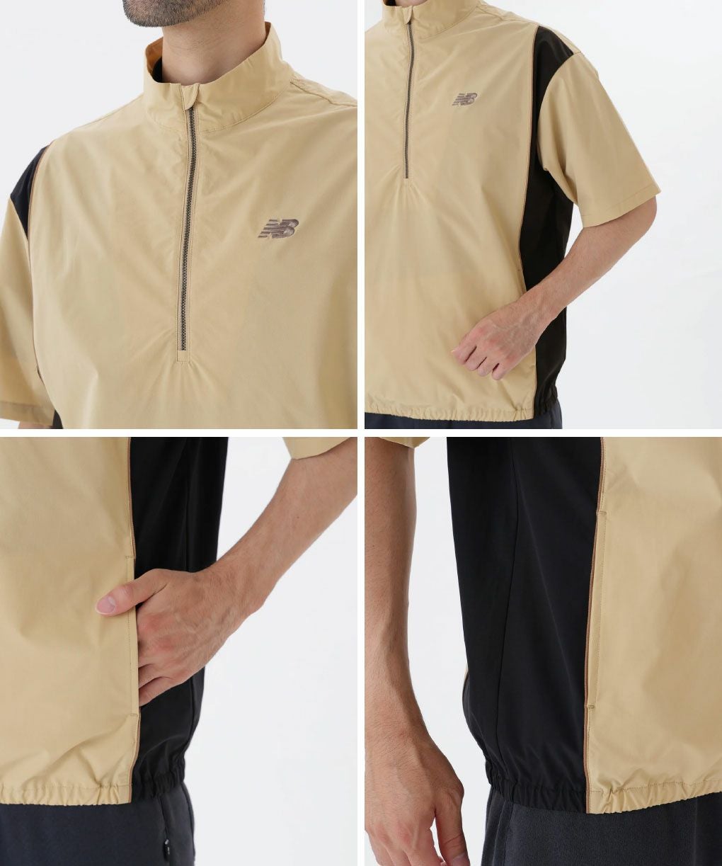 ニューバランスストレッチ撥水ハーフスリーブスタンドジップブルゾン012-5221002メンズゴルフウェアnewbalance2025秋冬モデル日本正規品