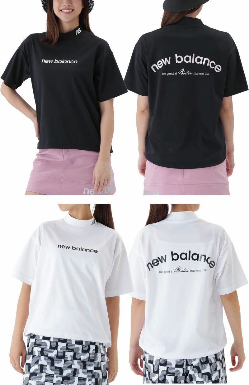 ニューバランス保形性ストレッチハーフスリーブモックネックプルオーバー012-5266501レディースゴルフウェアnewbalance2025秋冬モデル日本正規品