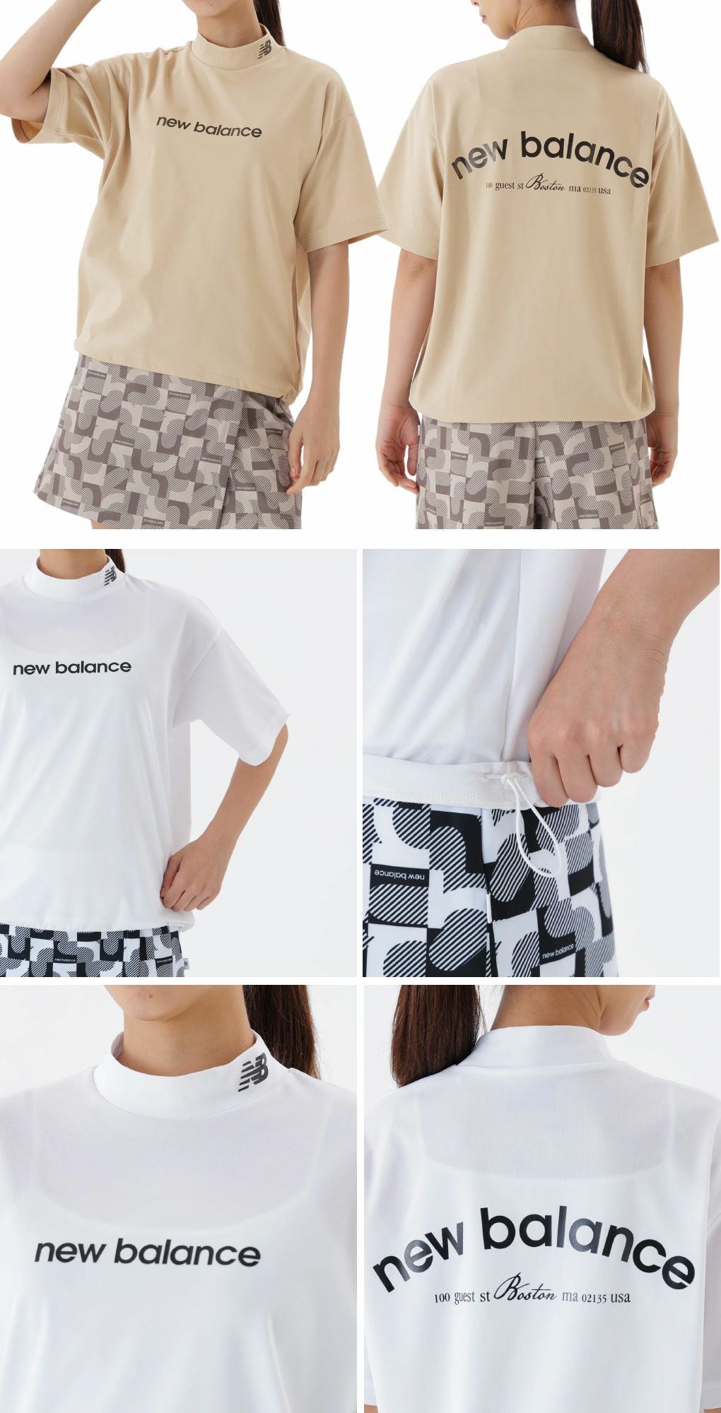 ニューバランス保形性ストレッチハーフスリーブモックネックプルオーバー012-5266501レディースゴルフウェアnewbalance2025秋冬モデル日本正規品