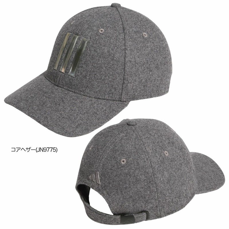 アディダスウールスリーストライプスキャップKQE28メンズゴルフキャップ帽子2025秋冬モデルadidas日本正規品