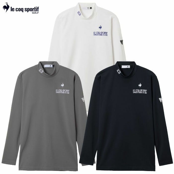ルコックスポルティフベーシックモックネック長袖シャツLG5FLS53Mメンズゴルフウェアゴルフ2025秋冬モデル日本正規品