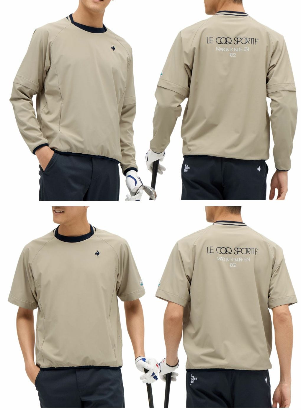 ルコックスポルティフ袖取り外し可能プルオーバー2WAYブルゾンLG5FWB03Mメンズゴルフウェアゴルフ2025秋冬モデル日本正規品