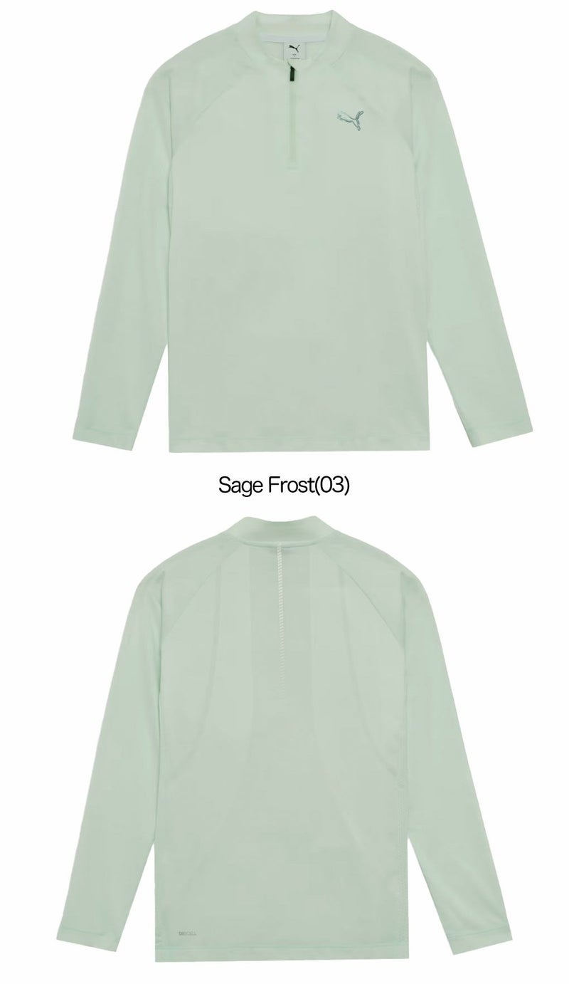 プーマゴルフPUMAシャドウキャットジップモックネック長袖シャツ635752ゴルフキャップ帽子PUMA2024秋冬モデル日本正規品