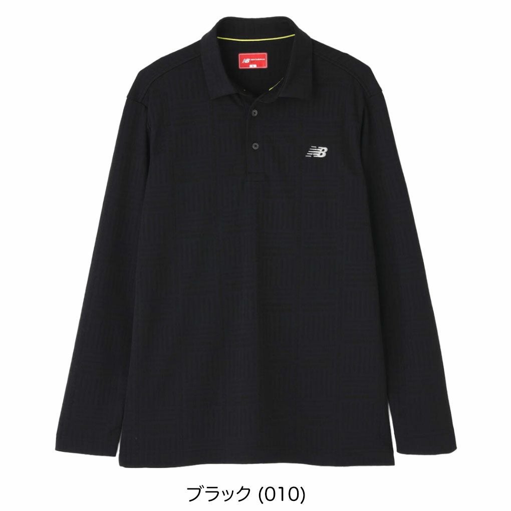 ニューバランスロゴグレンチェック柄ストレッチ長袖カラーシャツ012-5269002メンズゴルフウェアnewbalance2025秋冬モデル日本正規品