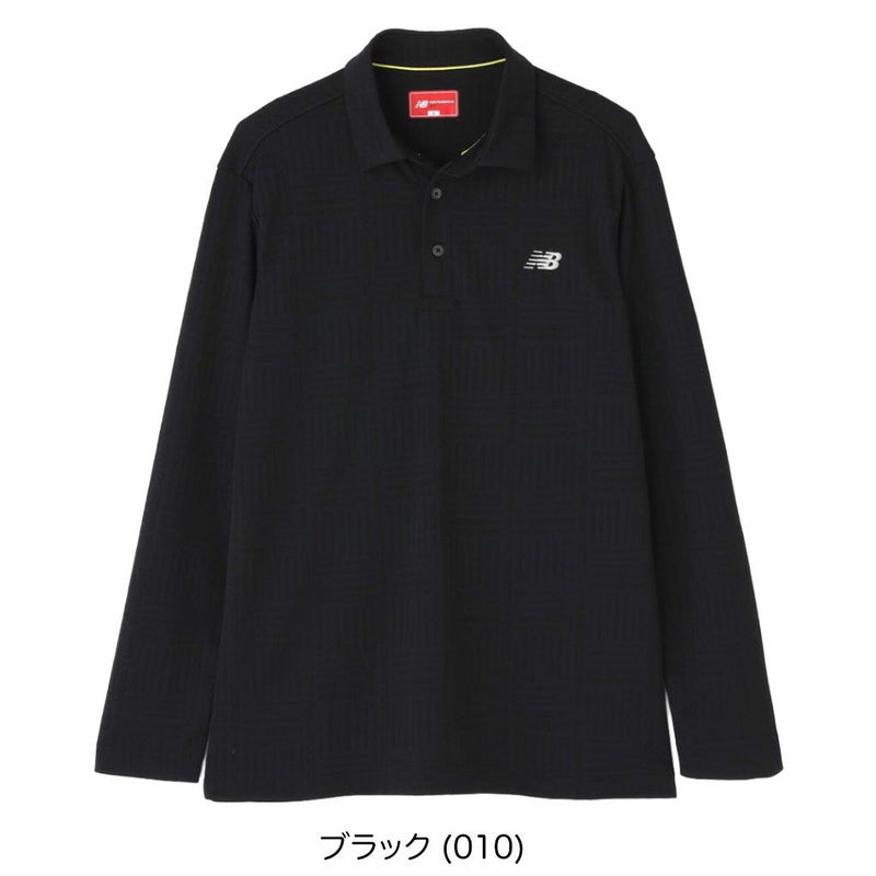 ニューバランスロゴグレンチェック柄ストレッチ長袖カラーシャツ012-5269002メンズゴルフウェアnewbalance2025秋冬モデル日本正規品