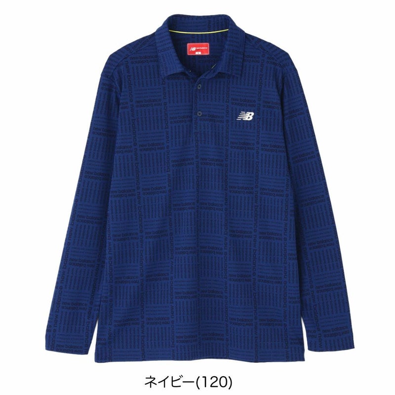 ニューバランスロゴグレンチェック柄ストレッチ長袖カラーシャツ012-5269002メンズゴルフウェアnewbalance2025秋冬モデル日本正規品
