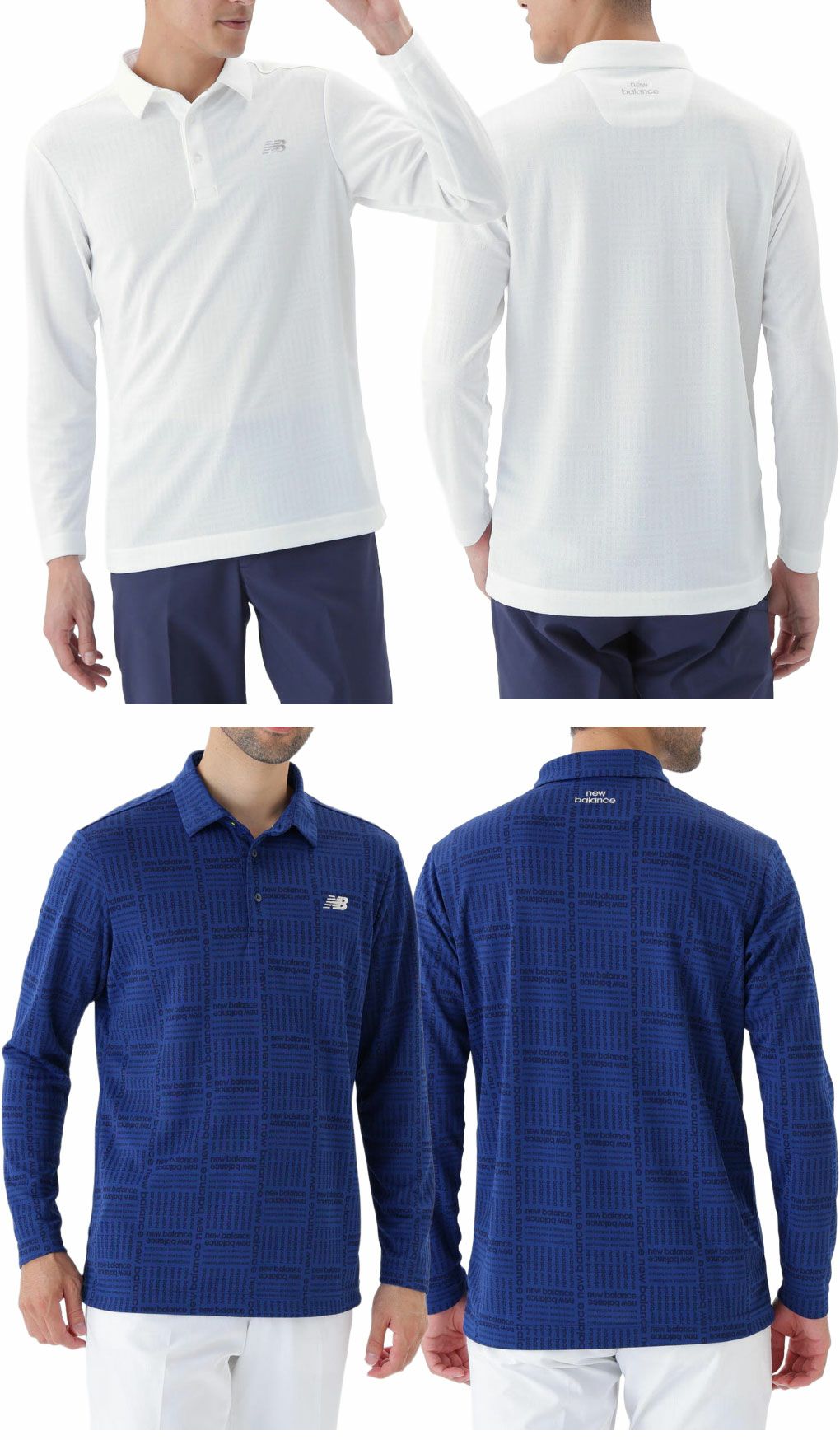 ニューバランスロゴグレンチェック柄ストレッチ長袖カラーシャツ012-5269002メンズゴルフウェアnewbalance2025秋冬モデル日本正規品