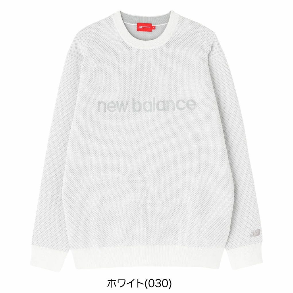 ニューバランスメッシュクルーネックニットプルオーバー012-5270002メンズゴルフウェアnewbalance2025秋冬モデル日本正規品