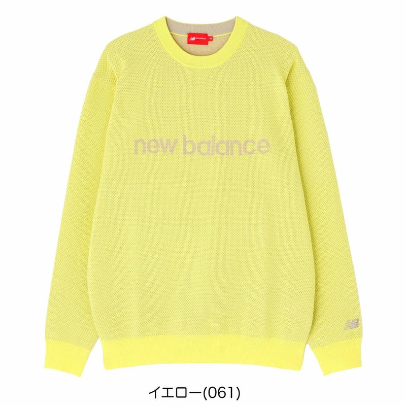 ニューバランスメッシュクルーネックニットプルオーバー012-5270002メンズゴルフウェアnewbalance2025秋冬モデル日本正規品