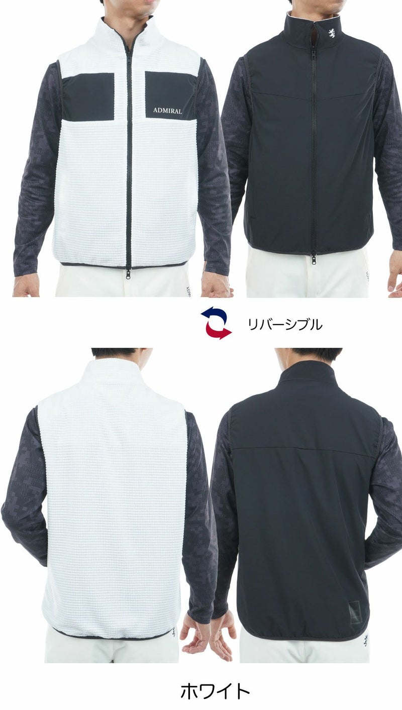 アドミラルAdmiralGolfリバーシブルボアベストADMA578ゴルフウェア2025秋冬モデル日本正規品