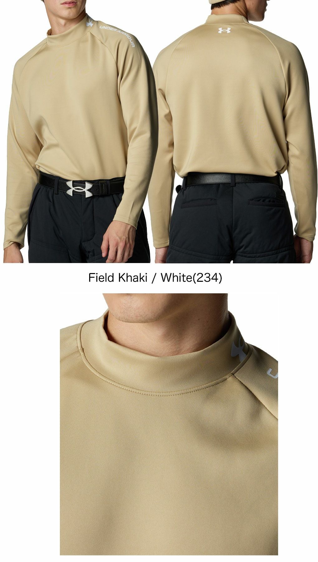 アンダーアーマUAドライブアーマーニットロングスリーブモックネックシャツ6007931メンズゴルフウェアゴルフUNDERARMOUR2025秋冬モデル日本正規品