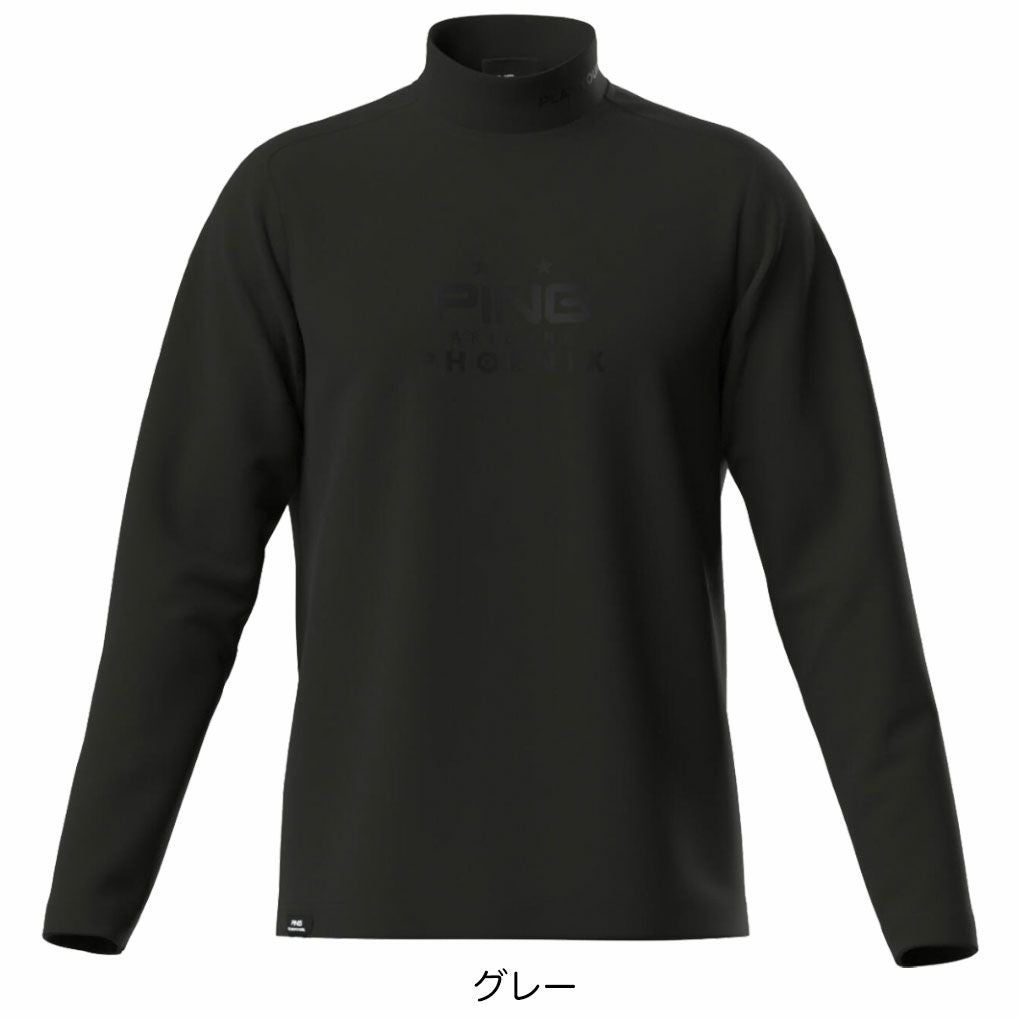 ピンPINGピンサーモソーラ―バックカノコ長袖ハイネックカットソー621-5266902メンズゴルフウェア2025秋冬モデル日本正規品