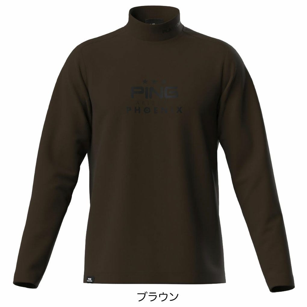 ピンPINGピンサーモソーラ―バックカノコ長袖ハイネックカットソー621-5266902メンズゴルフウェア2025秋冬モデル日本正規品