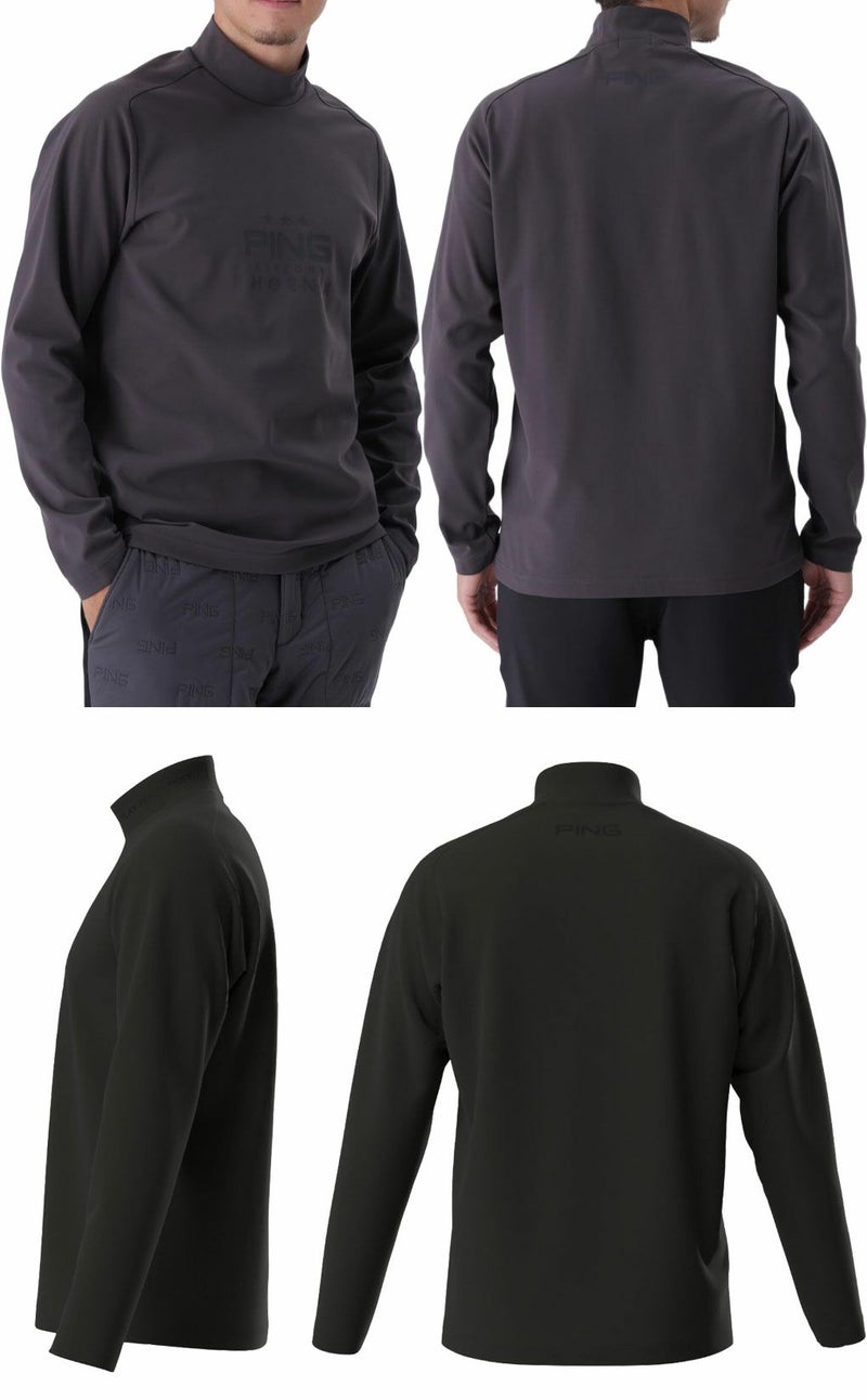 ピンPINGピンサーモソーラ―バックカノコ長袖ハイネックカットソー621-5266902メンズゴルフウェア2025秋冬モデル日本正規品