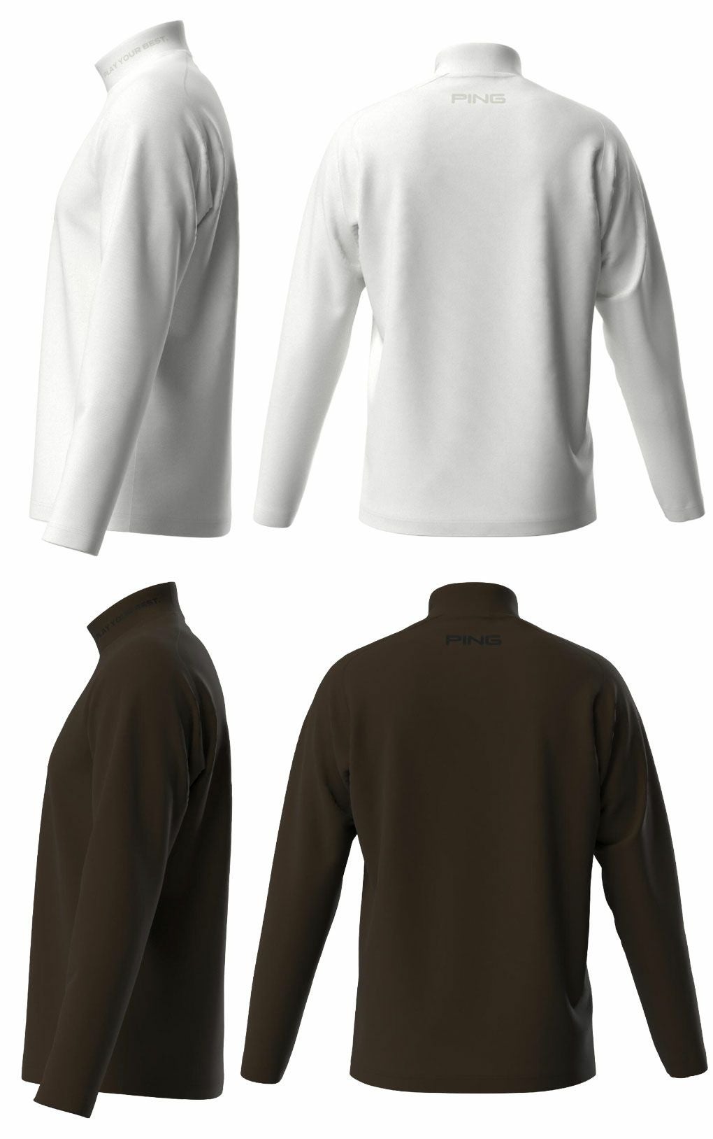 ピンPINGピンサーモソーラ―バックカノコ長袖ハイネックカットソー621-5266902メンズゴルフウェア2025秋冬モデル日本正規品