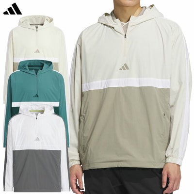 アディダスビヨンドザコース撥水カラーブロックアノラックJUW87メンズゴルフウェアゴルフ2025秋冬モデルadidas日本正規品