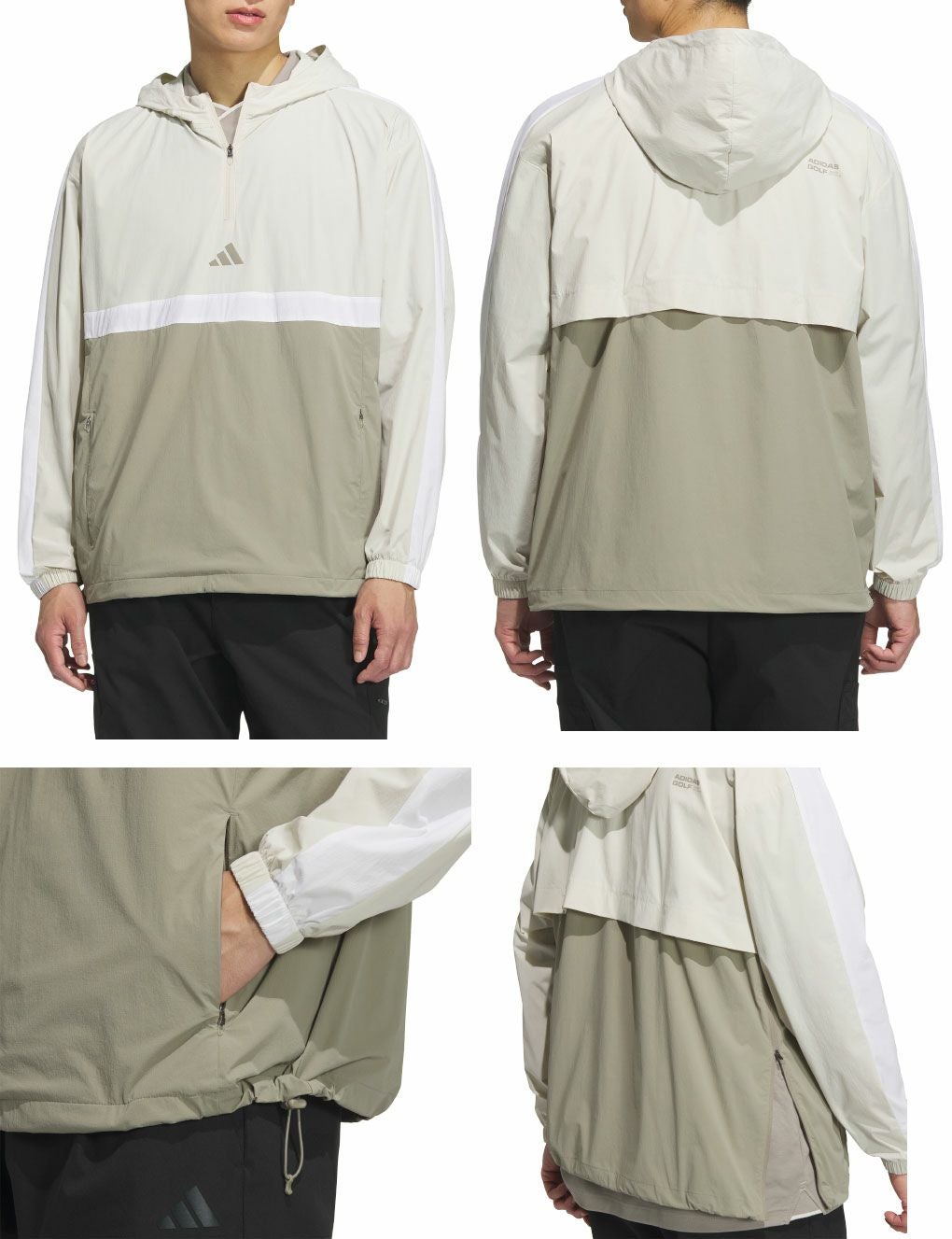 アディダスビヨンドザコース撥水カラーブロックアノラックJUW87メンズゴルフウェアゴルフ2025秋冬モデルadidas日本正規品
