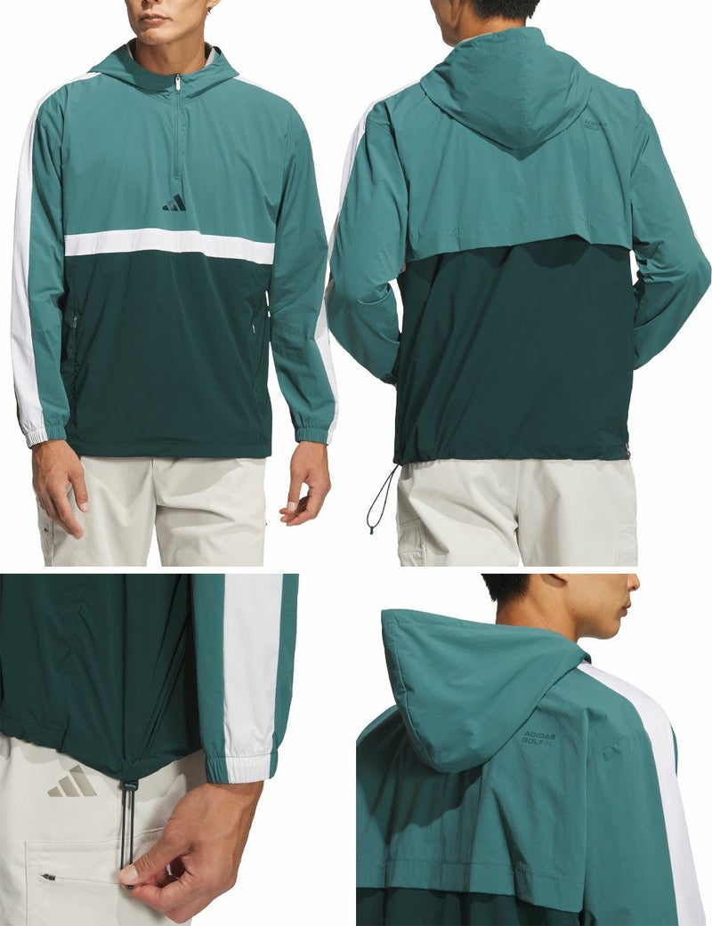 アディダスビヨンドザコース撥水カラーブロックアノラックJUW87メンズゴルフウェアゴルフ2025秋冬モデルadidas日本正規品