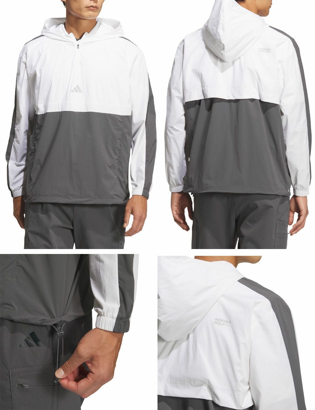 アディダスビヨンドザコース撥水カラーブロックアノラックJUW87メンズゴルフウェアゴルフ2025秋冬モデルadidas日本正規品
