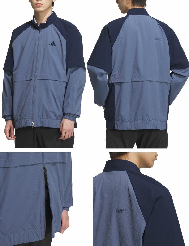 アディダスビヨンドザコース撥水カラーブロックフルジップトラックジャケットJUW92メンズゴルフウェアゴルフ2025秋冬モデルadidas日本正規品
