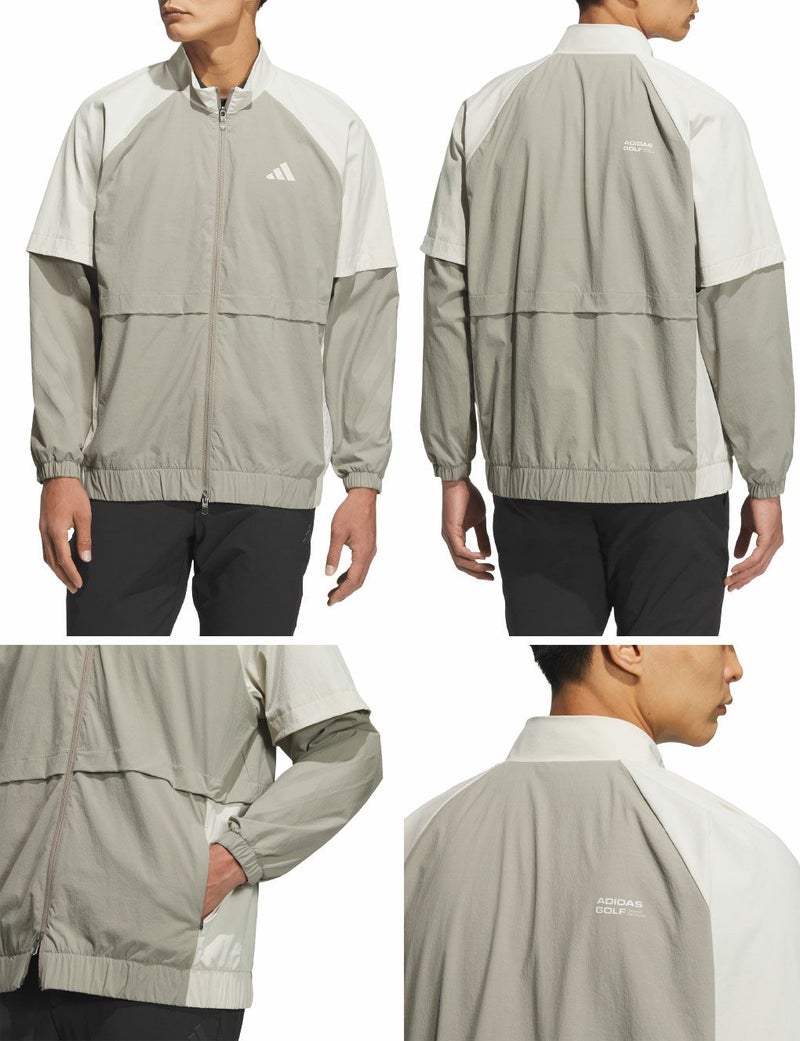 アディダスビヨンドザコース撥水カラーブロックフルジップトラックジャケットJUW92メンズゴルフウェアゴルフ2025秋冬モデルadidas日本正規品