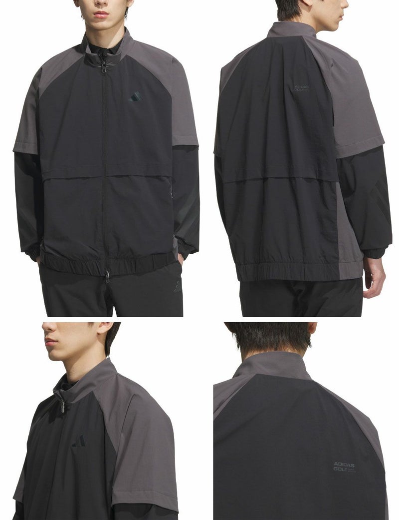 アディダスビヨンドザコース撥水カラーブロックフルジップトラックジャケットJUW92メンズゴルフウェアゴルフ2025秋冬モデルadidas日本正規品