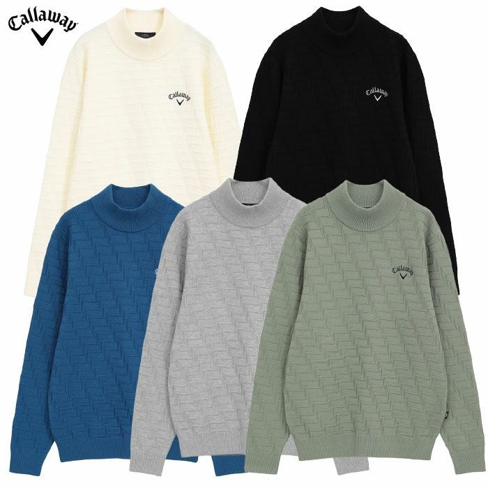キャロウェイリンクス編みハイネックニットC25218104メンズゴルフウェア2025秋冬モデルCallaway日本正規品