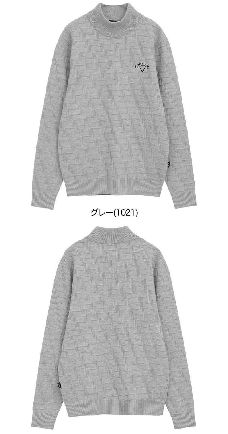 キャロウェイリンクス編みハイネックニットC25218104メンズゴルフウェア2025秋冬モデルCallaway日本正規品