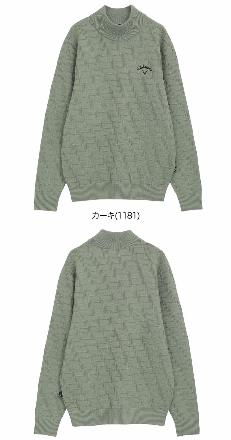 キャロウェイリンクス編みハイネックニットC25218104メンズゴルフウェア2025秋冬モデルCallaway日本正規品