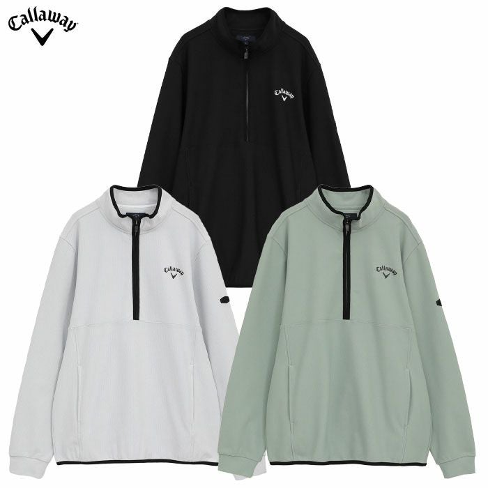 キャロウェイ裏起毛ハーフジップモックネックシャツC25233109メンズゴルフウェア2025秋冬モデルCallaway日本正規品