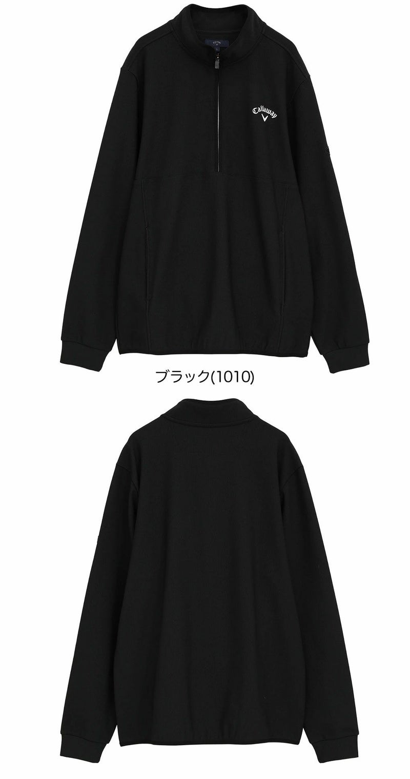 キャロウェイ裏起毛ハーフジップモックネックシャツC25233109メンズゴルフウェア2025秋冬モデルCallaway日本正規品